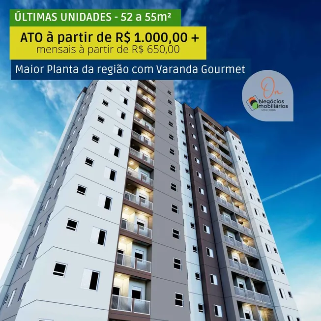 Foto 1 de Apartamento com 2 Quartos à venda, 52m² em Vila Nova Cintra, Mogi das Cruzes