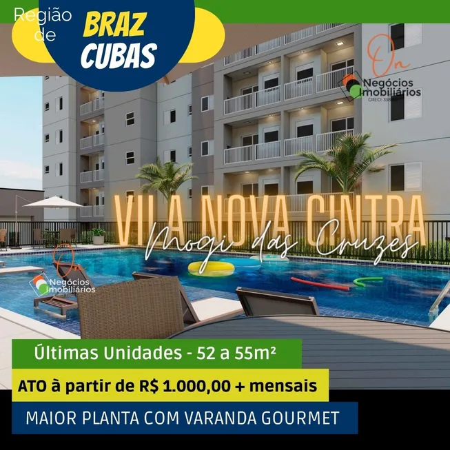 Foto 1 de Apartamento com 2 Quartos à venda, 52m² em Vila Nova Cintra, Mogi das Cruzes