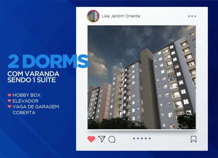 Foto 1 de Apartamento com 2 Quartos à venda, 50m² em Jardim Oriente, São José dos Campos