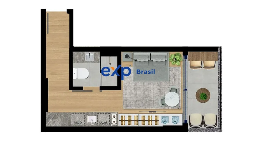 Foto 1 de Apartamento com 1 Quarto à venda, 28m² em Centro, Curitiba