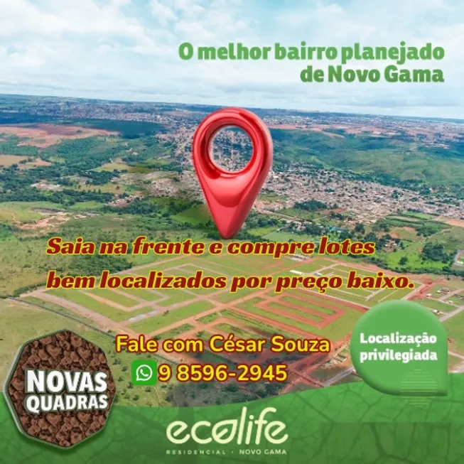 Foto 1 de Lote/Terreno à venda, 200m² em Parque Estrela Dalva VI Pedregal, Novo Gama