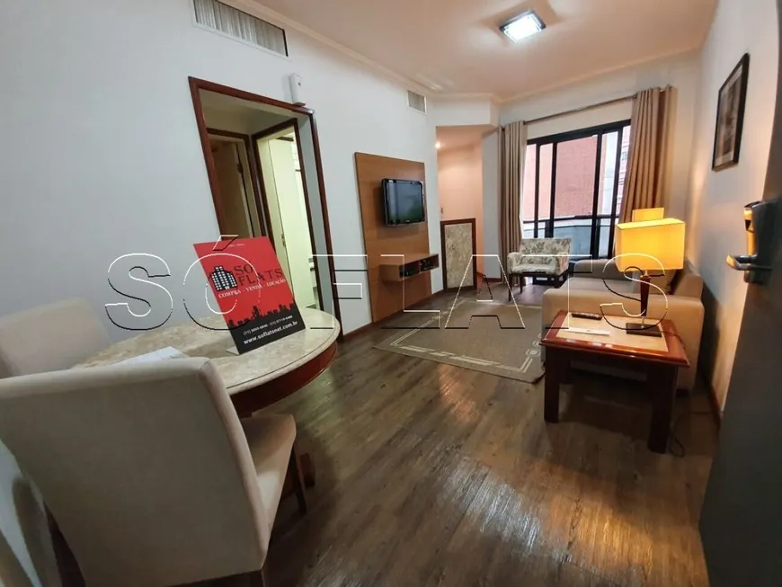 Foto 1 de Flat com 1 Quarto para alugar, 48m² em Jardim Paulista, São Paulo