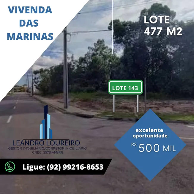 Foto 1 de Lote/Terreno à venda, 477m² em Ponta Negra, Manaus