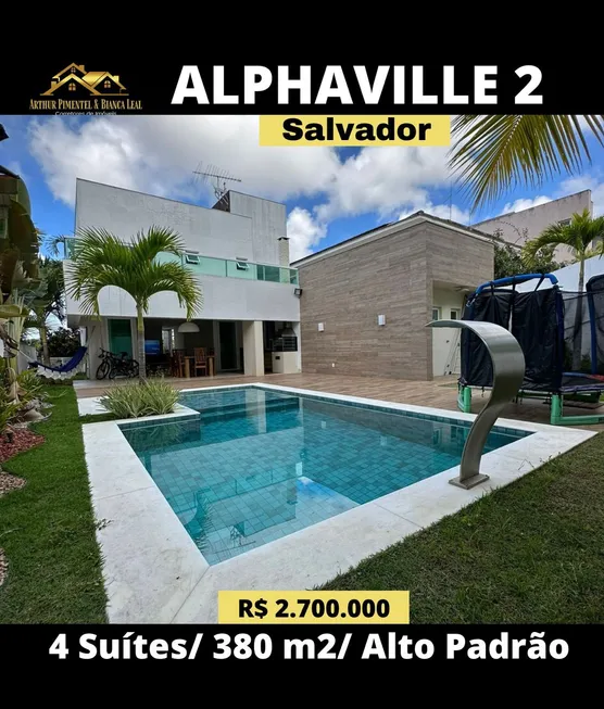 Foto 1 de Casa de Condomínio com 4 Quartos à venda, 380m² em Alphaville II, Salvador