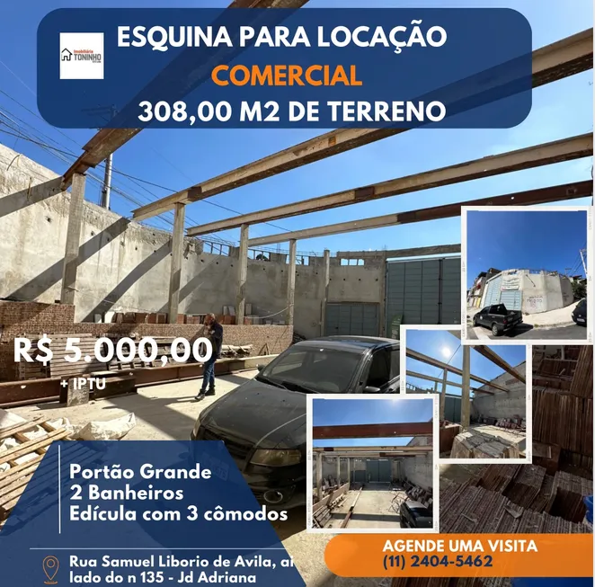 Foto 1 de Galpão/Depósito/Armazém com 2 Quartos para alugar, 308m² em Jardim Adriana, Guarulhos