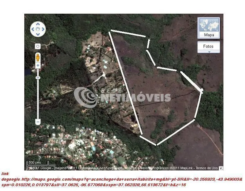 Foto 1 de Lote/Terreno à venda, 333000m² em Zona Rural, Itabirito