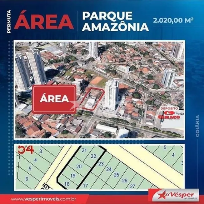 Foto 1 de Lote/Terreno à venda, 2020m² em Parque Amazônia, Goiânia