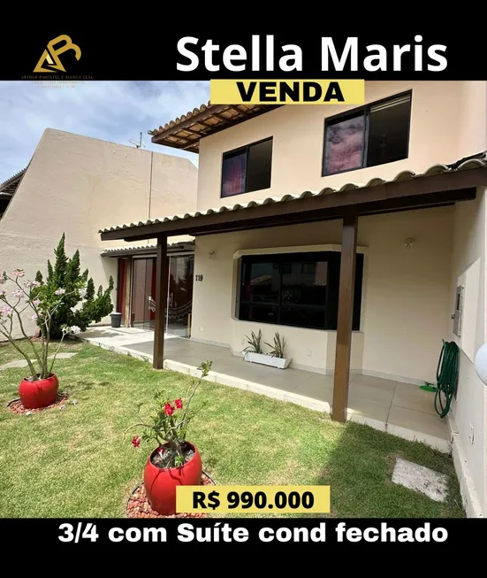 Foto 1 de Casa de Condomínio com 3 Quartos à venda, 240m² em Stella Maris, Salvador