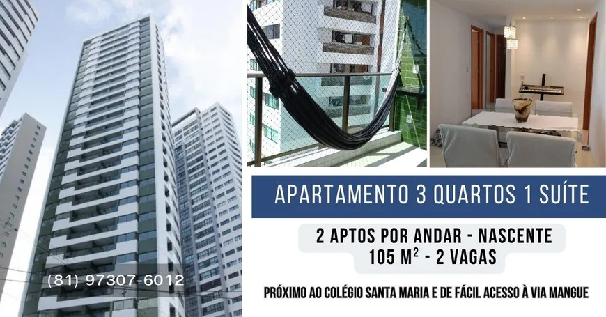 Foto 1 de Apartamento com 3 Quartos à venda, 105m² em Boa Viagem, Recife