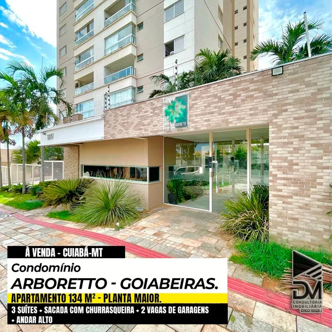 Foto 1 de Apartamento com 3 Quartos à venda, 134m² em Goiabeiras, Cuiabá