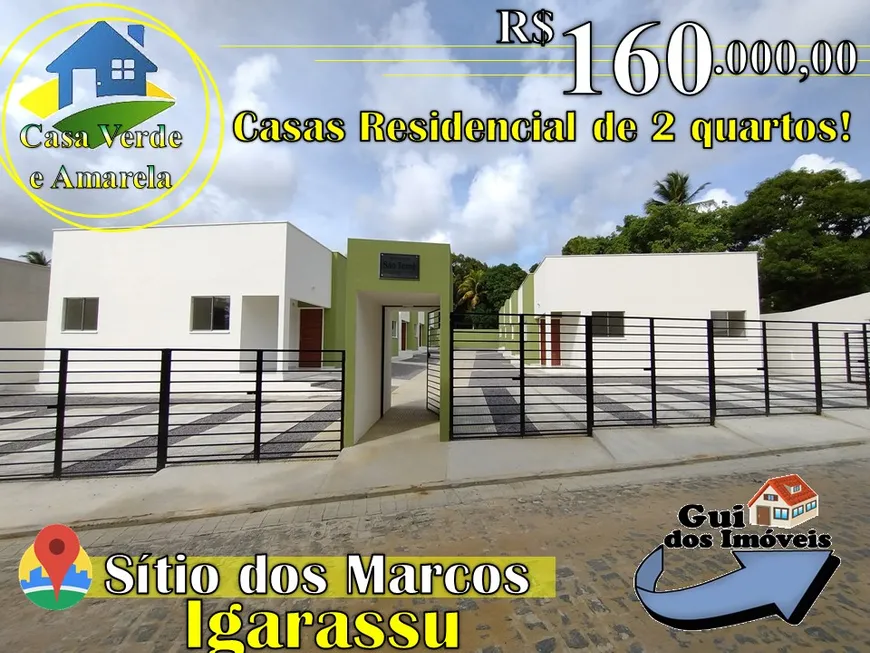 Foto 1 de Casa com 2 Quartos à venda, 51m² em Centro, Igarassu