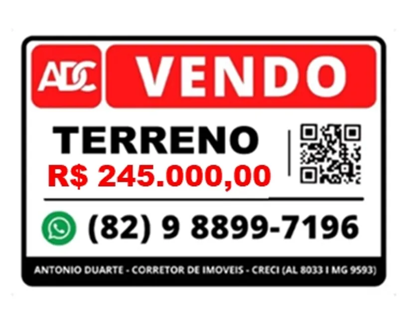 Foto 1 de Lote/Terreno à venda, 300m² em Centro, Japaratinga