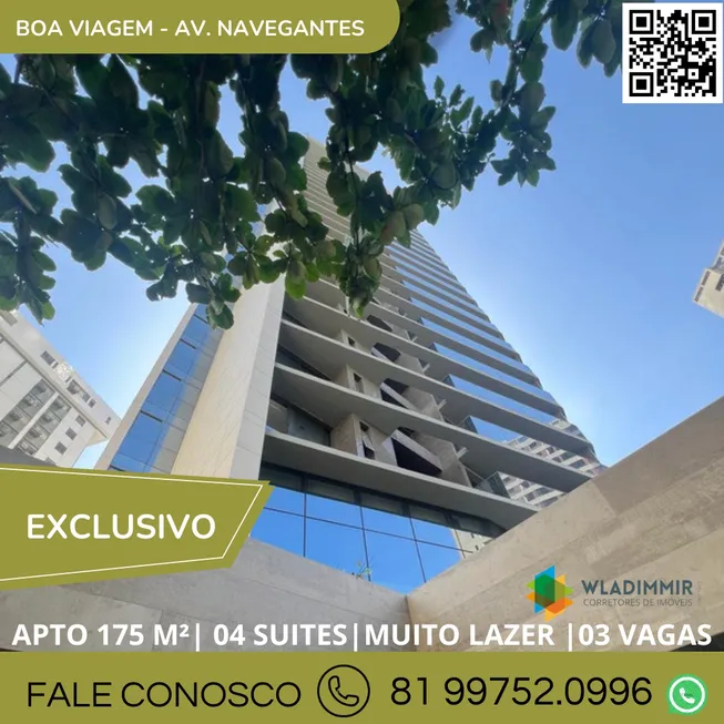 Foto 1 de Apartamento com 4 Quartos à venda, 175m² em Boa Viagem, Recife