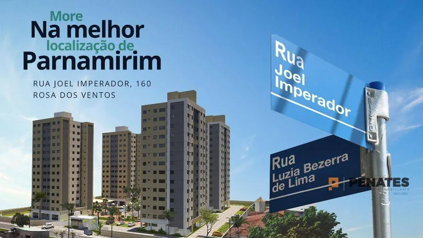 Foto 1 de Apartamento com 3 Quartos à venda, 65m² em Rosa dos Ventos, Parnamirim