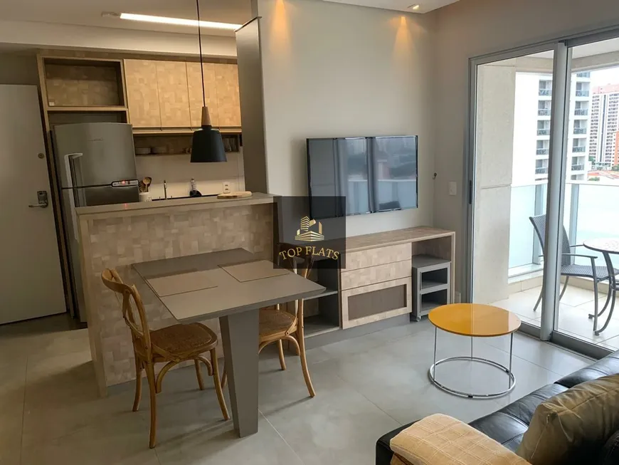 Foto 1 de Flat com 1 Quarto para alugar, 50m² em Brooklin, São Paulo