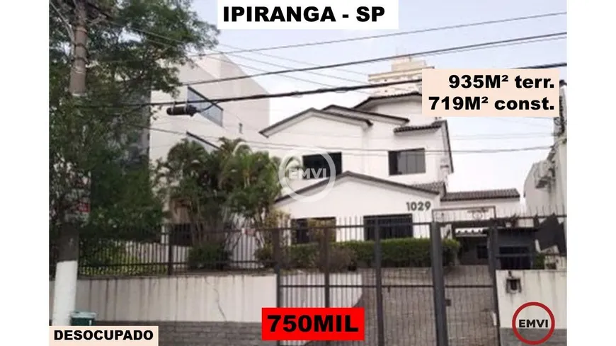 Foto 1 de Casa com 2 Quartos à venda, 719m² em Ipiranga, São Paulo