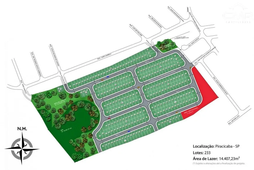 Foto 1 de Lote/Terreno à venda, 202m² em Jardim Sao Jorge, Piracicaba