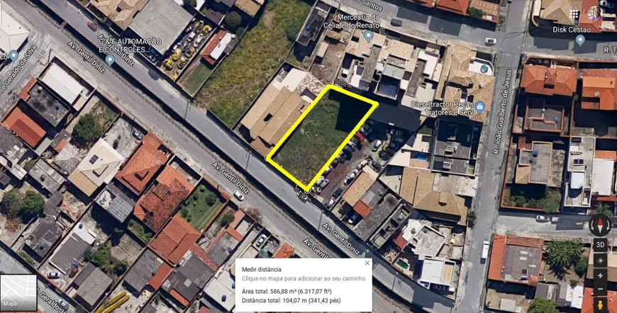 Foto 1 de Lote/Terreno à venda, 583m² em Três Barras, Contagem