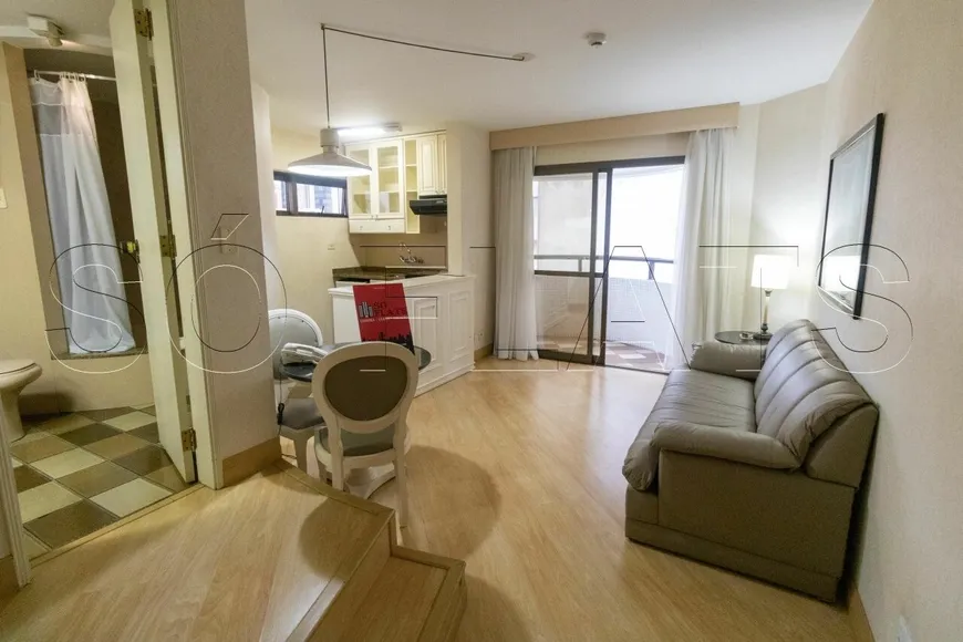 Foto 1 de Flat com 1 Quarto para alugar, 48m² em Jardim Paulista, São Paulo