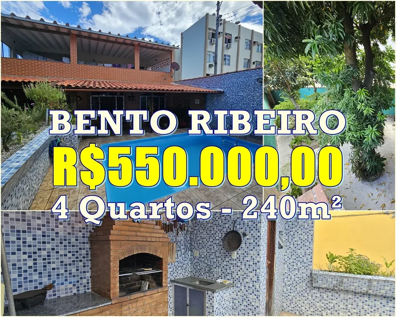 Foto 1 de Casa com 4 Quartos à venda, 240m² em Bento Ribeiro, Rio de Janeiro