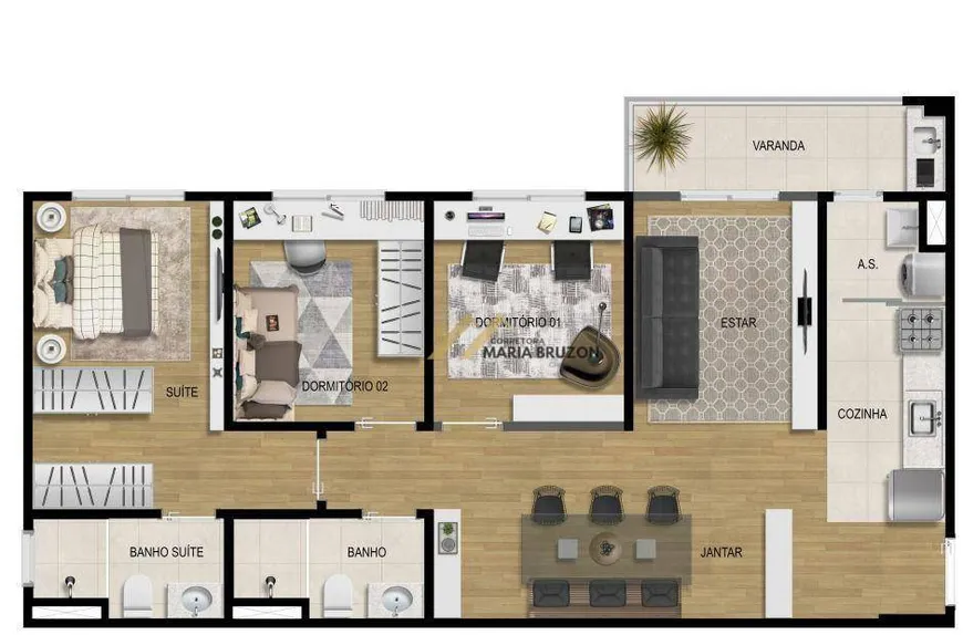 Foto 1 de Apartamento com 3 Quartos à venda, 85m² em Jardim Carolina, Jundiaí