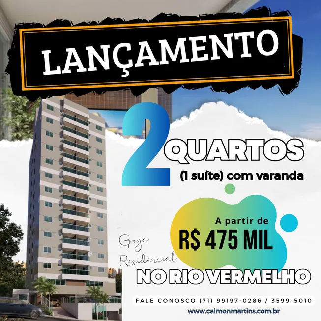 Foto 1 de Apartamento com 2 Quartos à venda, 57m² em Rio Vermelho, Salvador