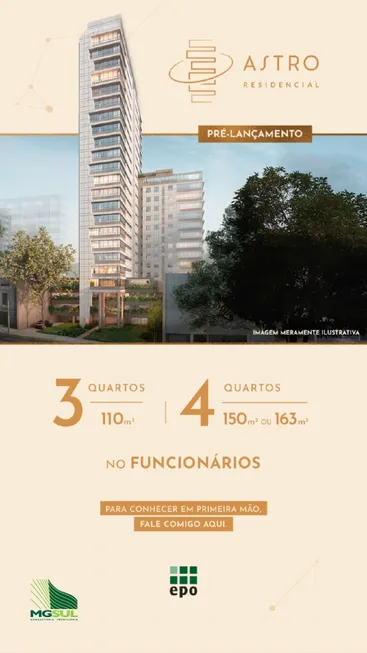 Foto 1 de Apartamento com 3 Quartos à venda, 111m² em Funcionários, Belo Horizonte