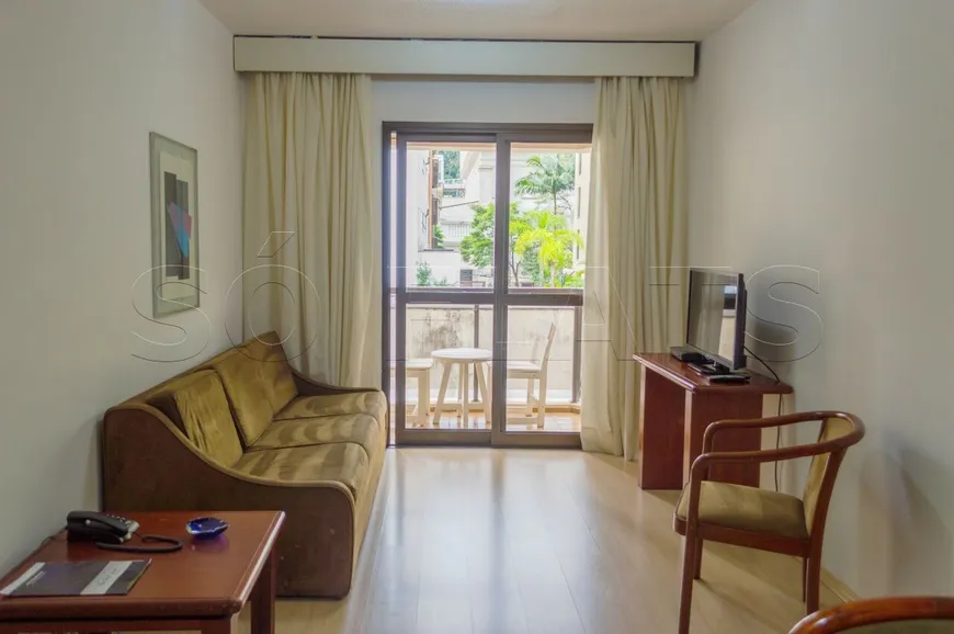Foto 1 de Flat com 1 Quarto para alugar, 45m² em Jardins, São Paulo