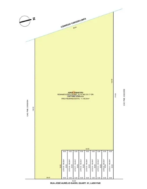 Foto 1 de Lote/Terreno à venda, 180m² em Tangarás, Bauru