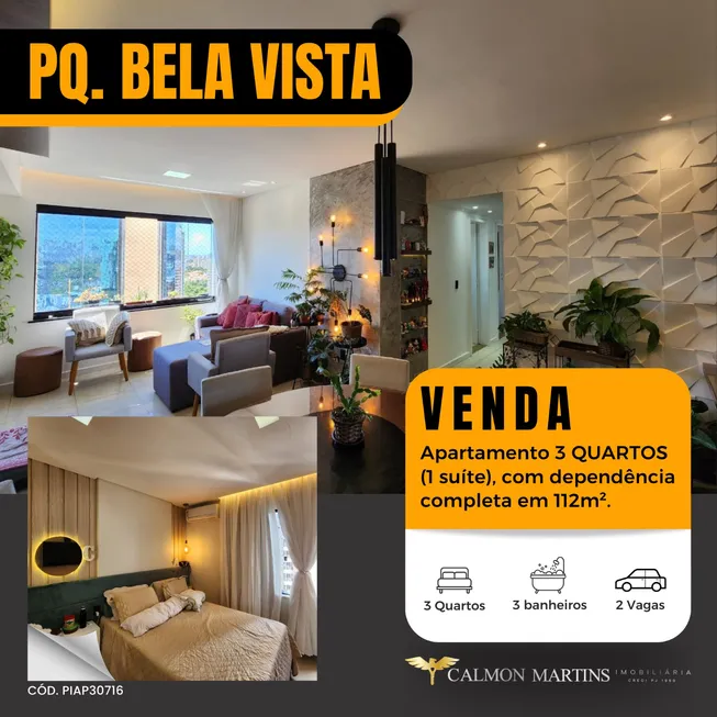 Foto 1 de Apartamento com 3 Quartos à venda, 112m² em Parque Bela Vista, Salvador
