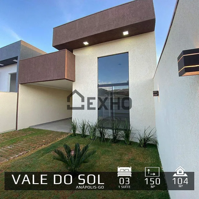 Foto 1 de Casa com 3 Quartos à venda, 104m² em Residencial Cerejeiras , Anápolis