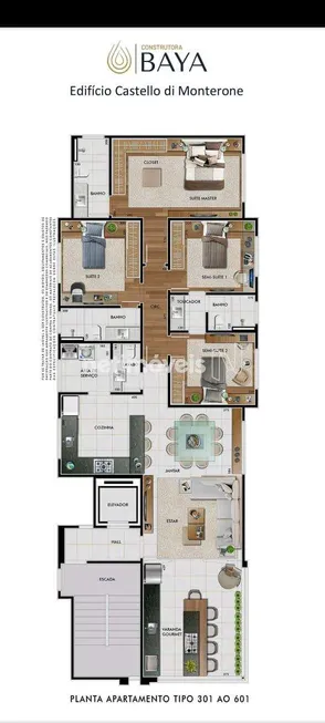 Foto 1 de Apartamento com 4 Quartos à venda, 127m² em Castelo, Belo Horizonte