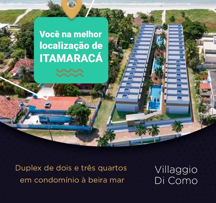 Foto 1 de Apartamento com 3 Quartos à venda, 82m² em Itamaraca, Ilha de Itamaracá