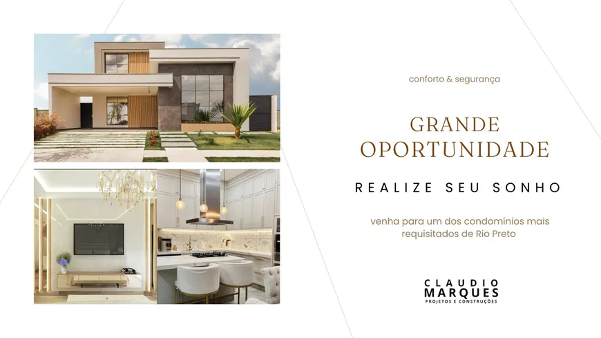 Foto 1 de Casa de Condomínio com 3 Quartos à venda, 140m² em Quinta do Lago Residence, São José do Rio Preto