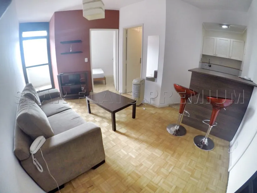 Foto 1 de Flat com 1 Quarto para alugar, 38m² em Moema, São Paulo