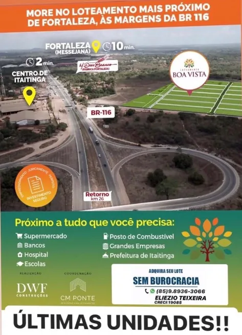 Foto 1 de Lote/Terreno com 1 Quarto à venda, 150m² em Centro, Itaitinga