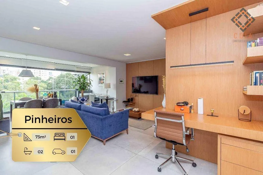 Foto 1 de Apartamento com 1 Quarto à venda, 73m² em Pinheiros, São Paulo