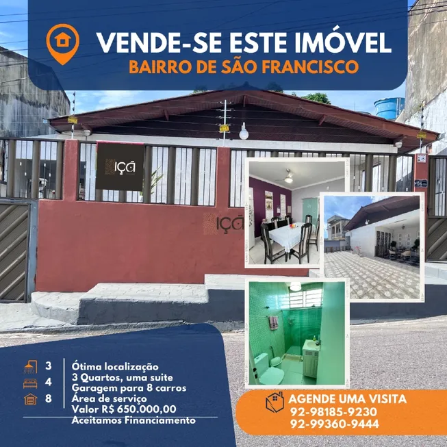 Foto 1 de Casa com 4 Quartos à venda, 294m² em São Francisco, Manaus