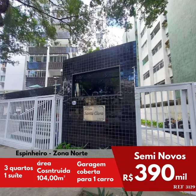 Foto 1 de Apartamento com 3 Quartos à venda, 104m² em Espinheiro, Recife