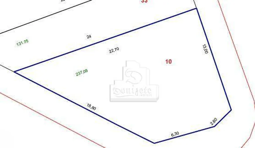 Foto 1 de Lote/Terreno à venda, 237m² em Vila Pires, Santo André