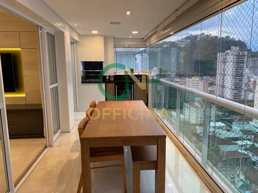 Foto 1 de Apartamento com 3 Quartos à venda, 138m² em Pompeia, Santos
