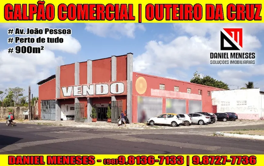 Foto 1 de Galpão/Depósito/Armazém à venda, 900m² em Outeiro da Cruz, São Luís