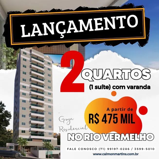 Foto 1 de Apartamento com 2 Quartos à venda, 57m² em Rio Vermelho, Salvador