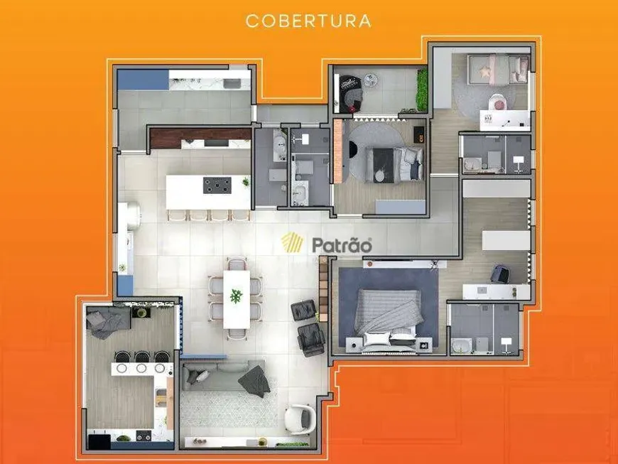 Foto 1 de Cobertura com 3 Quartos à venda, 137m² em Vila Valparaiso, Santo André