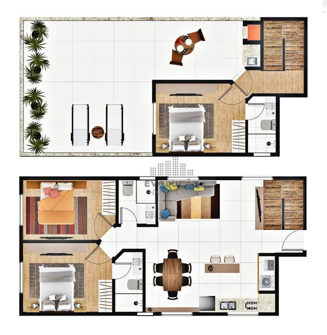 Foto 1 de Apartamento com 3 Quartos à venda, 70m² em Coqueiros, Florianópolis