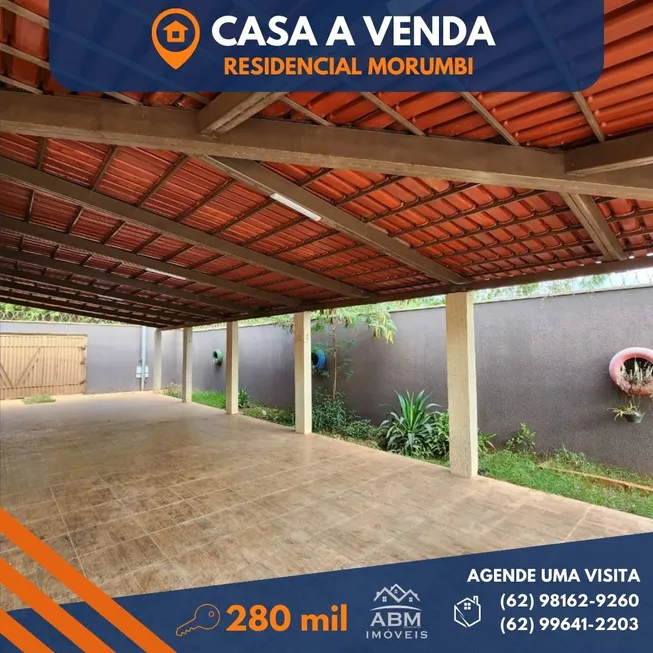 Foto 1 de Casa com 2 Quartos à venda, 220m² em Parque Residencial Morumbi , Senador Canedo
