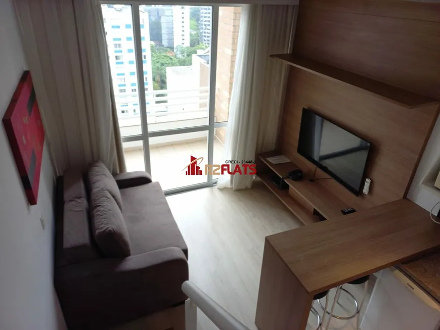 Foto 1 de Flat com 1 Quarto para alugar, 45m² em Brooklin, São Paulo