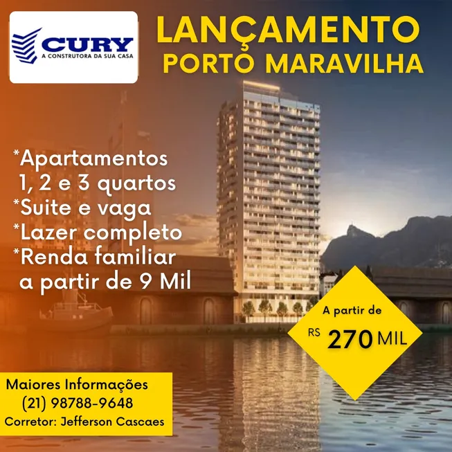 Foto 1 de Apartamento com 3 Quartos à venda, 75m² em Santo Cristo, Rio de Janeiro