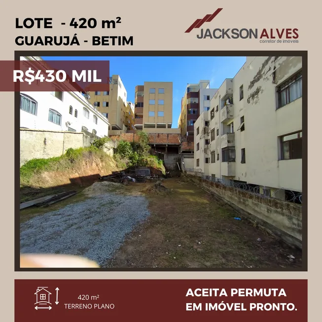 Foto 1 de Lote/Terreno à venda, 420m² em Guaruja, Betim