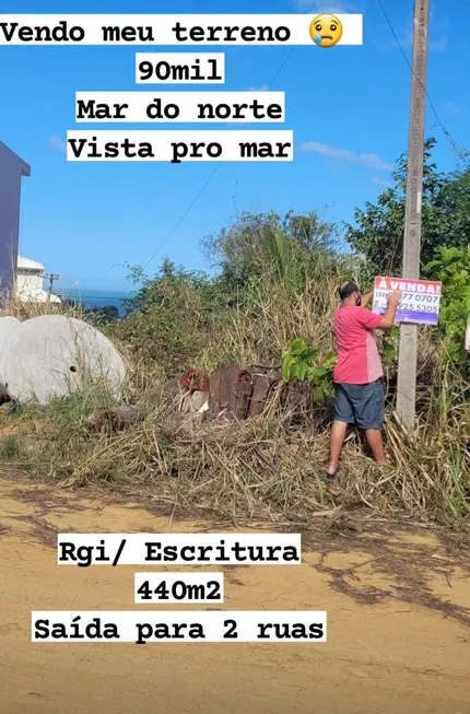 Foto 1 de Lote/Terreno com 1 Quarto à venda, 440m² em Mar Do Norte, Rio das Ostras